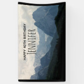 Landschaftliche Alpen Foto Naturerlebnis Banner (Vertikal)