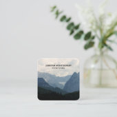 Landschaftliche Alpen Foto Quadratische Visitenkarte (Stehend Vorderseite)