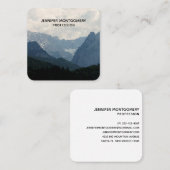 Landschaftliche Alpen Foto Quadratische Visitenkarte (Vorne/Hinten)