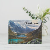 Landschaftliche Alpen Foto Vielen Dank Dankeskarte (Stehend Vorderseite)