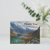 Landschaftliche Alpen Foto Vielen Dank Postkarte (Stehend Vorderseite)
