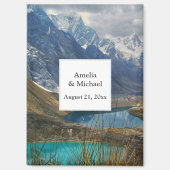 Landschaftliche Alpengebirge Hochzeit retten Datum Magnet (Vorderseite)