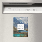 Landschaftliche Alpengebirge Hochzeit retten Datum Magnet (In Situ (Geschirrspüler))