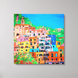 Landschaftliche Amalfi Küste Italien Mittelmeerkli Leinwanddruck