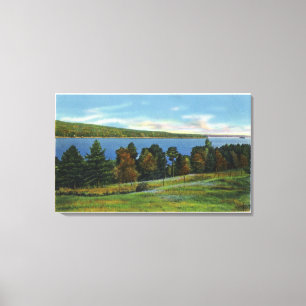 Landschaftliche Ansicht von See Cobbosseecontee Leinwanddruck