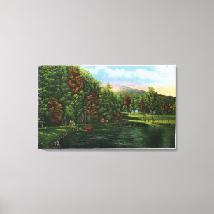 Landschaftliche Ansicht von Shadow See und von Leinwanddruck