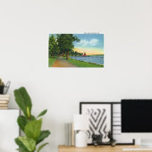 Landschaftliche Aussicht entlang des Sees Poster (Heimbüro)