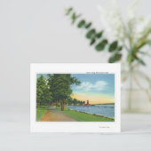 Landschaftliche Aussicht entlang des Sees Postkarte (Stehend Vorderseite)