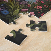 Landschaftliche Bahnstrecke mit Bäumen und Blume Puzzle (Seite)