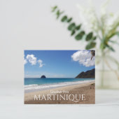 Landschaftliche Beach-Grüße von Martinique Postcar Postkarte (Stehend Vorderseite)