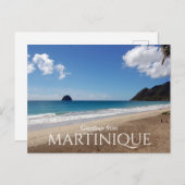 Landschaftliche Beach-Grüße von Martinique Postcar Postkarte (Vorne/Hinten)