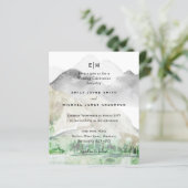 Landschaftliche Berge Evergreens Winter Wedding Ru (Stehend Vorderseite)