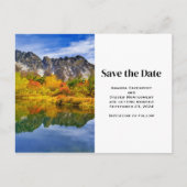 Landschaftliche Berge und See Save the Date Einladungspostkarte (Vorderseite)