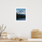 Landschaftliche Berghütte und See fotografisch Poster (Küche)