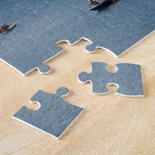 Landschaftliche Berghütte und Seenlandschaft Puzzle (Seite)