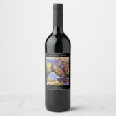 Landschaftliche Berghütte Weinetikett (Vorderseite)