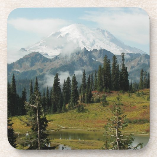 Landschaftliche Berglandschaft Getränkeuntersetzer (Vorderseite)