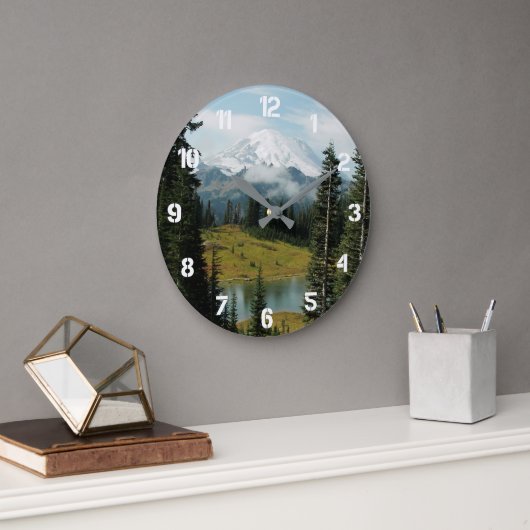 Landschaftliche Berglandschaft Große Wanduhr (Büro)