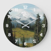 Landschaftliche Berglandschaft Große Wanduhr (Vorderseite)