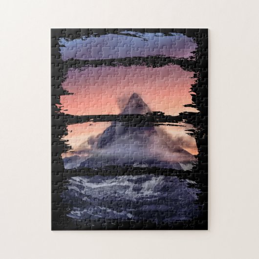 Landschaftliche Berglandschaft Hübsche Natur Moder Puzzle (Vertikal)