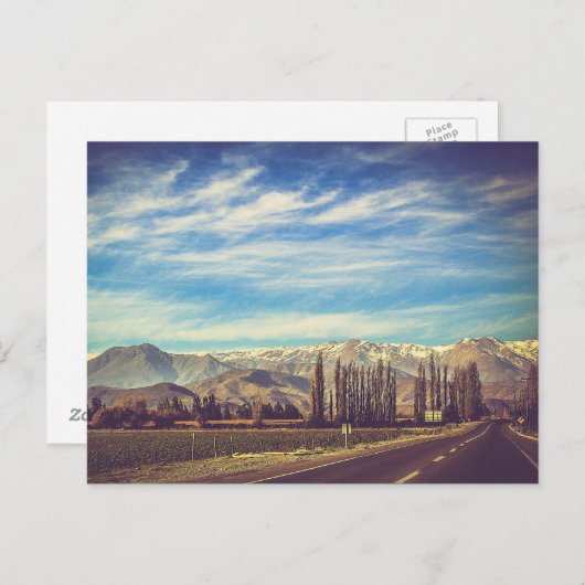 Landschaftliche Berglandschaft in den Anden Postkarte (Vorne/Hinten)