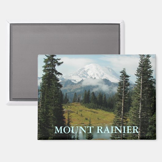 Landschaftliche Berglandschaft Magnet (Vorderseite/Rückseite)