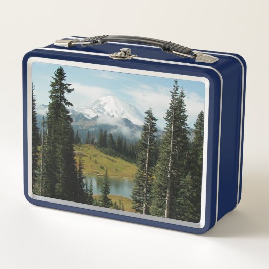 Landschaftliche Berglandschaft Metall Lunch Box (Vorderseite)