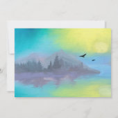 Landschaftliche Bergsee Landschaft Hochzeit Einladung (Rückseite)