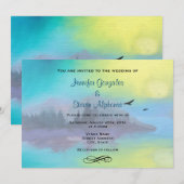 Landschaftliche Bergsee Landschaft Hochzeit Einladung (Vorne/Hinten)