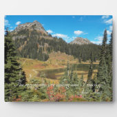 Landschaftliche Bergsee Landschaft John Muir Zitat Fotoplatte (Vorderseite)