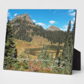 Landschaftliche Bergsee Landschaft John Muir Zitat Fotoplatte (Seite)