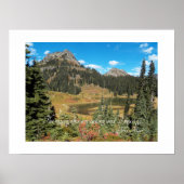 Landschaftliche Bergsee Landschaft John Muir Zitat Poster (Vorne)