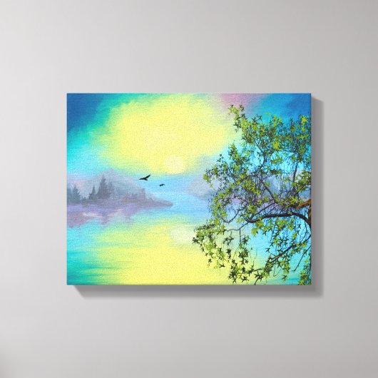 Landschaftliche Bergsee Landschaft Leinwanddruck (Vorderseite)