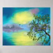 Landschaftliche Bergsee Landschaft Poster (Vorne)