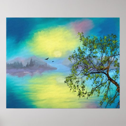 Landschaftliche Bergsee Landschaft Poster (Vorne)