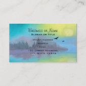 Landschaftliche Bergsee Landschaft Visitenkarte (Rückseite)