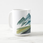 Landschaftliche Bergstrasse Wasserfarbe Tasse (Vorderseite Links)