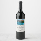 Landschaftliche Bergwelt & Seenlandschaft Fotograf Weinetikett (Vorderseite)