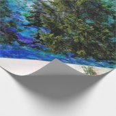 LANDSCHAFTLICHE BLAUE GEBIRGSkiefern Geschenkpapier (Ecke)