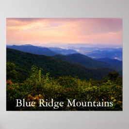 Landschaftliche Blaue Ridge Mountains Landschaftsf Poster