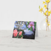 Landschaftliche BlumenCollage Karte (Gelbe Blume)