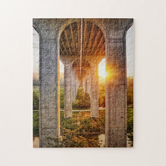 Landschaftliche Bridge Fotografy Famous Bridge Ima Puzzle (Vertikal)