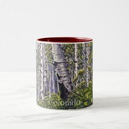 Landschaftliche Crested Butte Colorado Spring Aspe Zweifarbige Tasse