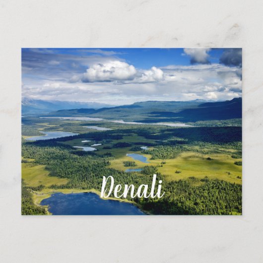 Landschaftliche Denali-Seen Postkarte (Vorderseite)