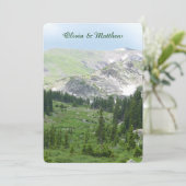 Landschaftliche Einladung zur Hochzeit im Gebirge (Stehend Vorderseite)