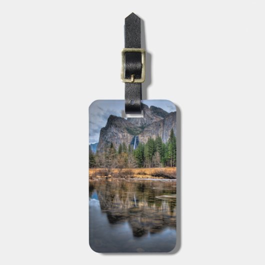 Landschaftliche Fälle Yosemite Gepäckanhänger (Vorderseite vertikal)