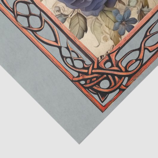 Landschaftliche Fantasy Gothic Florals Decoupage Seidenpapier (Detail)