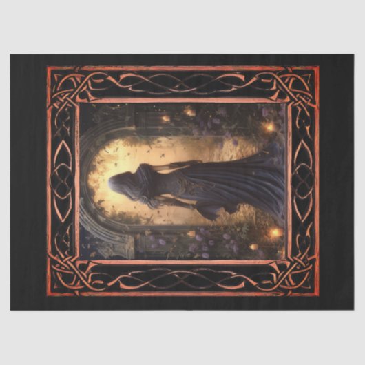 Landschaftliche Fantasy Gothic Florals Decoupage Seidenpapier (Vorderseite)