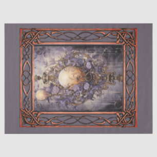 Landschaftliche Fantasy Gothic Florals Decoupage Seidenpapier