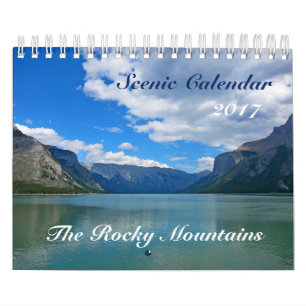 Landschaftliche felsige Berge des Kalender-2017 Kalender